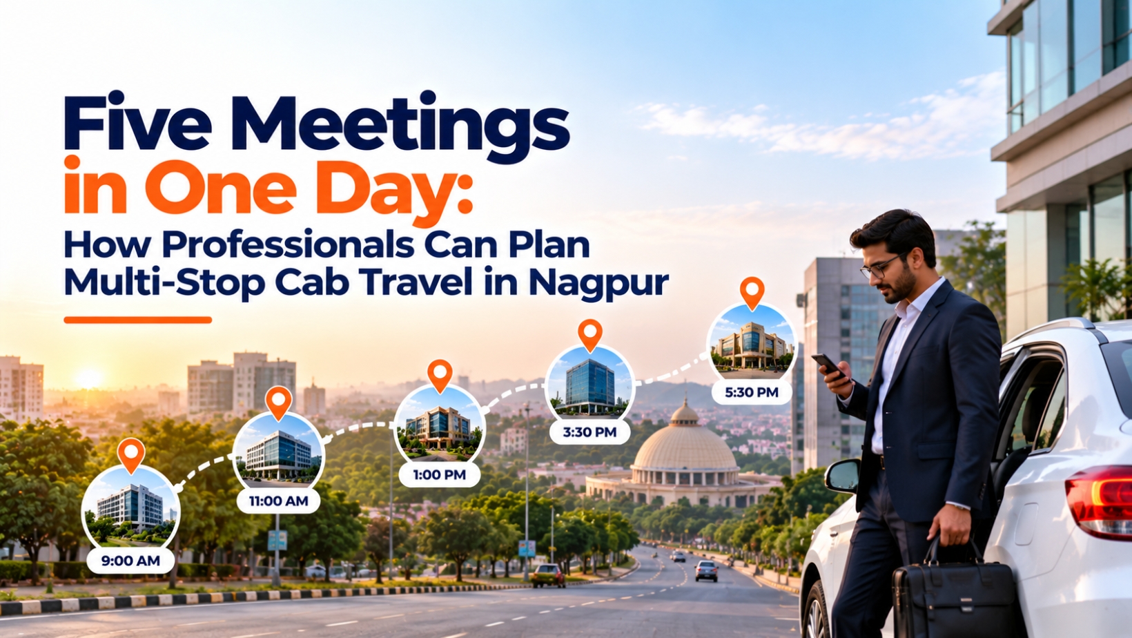 Five Meetings in One Day: How Professionals Can Plan Multi-Stop Cab Travel in Nagpur